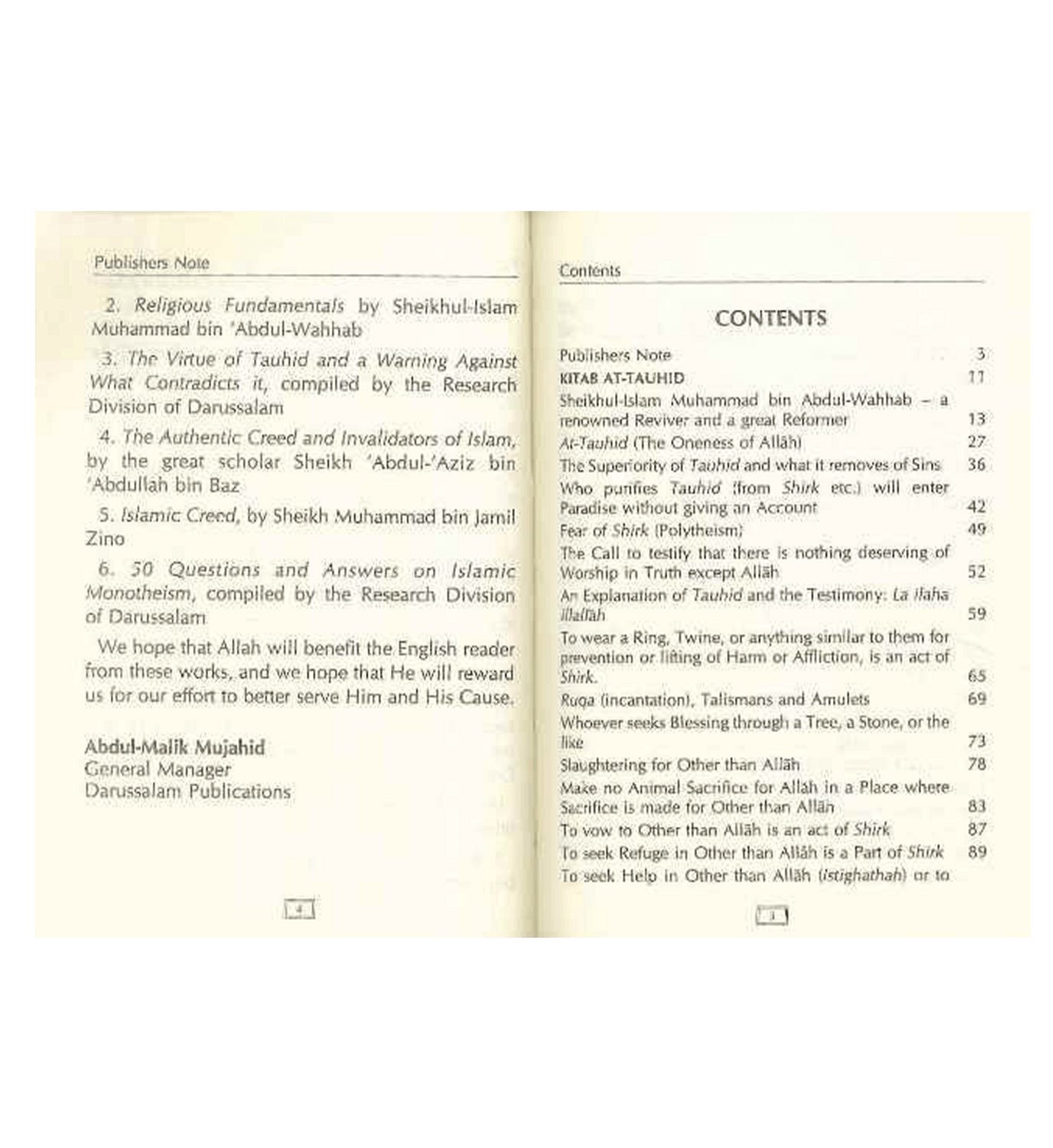 Concise Collection on Creed and Tauhid by Compiled By Darussalam