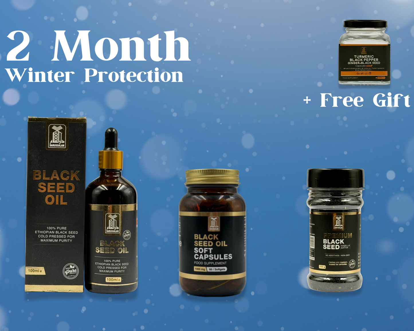 Winter Shifa Bundle – Prophetic Wellness Kit | Immunity-Boosting Black Seed & Turmeric Set