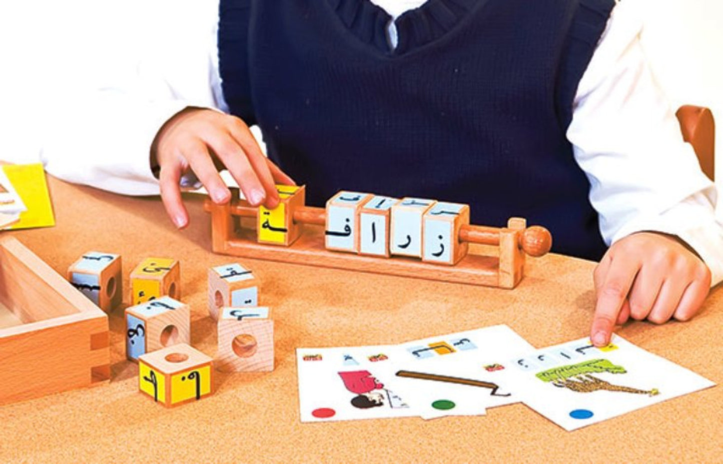 Arabic Alphabet Blocks for Kids – Educational Wooden Blocks for Learning Arabic Letters