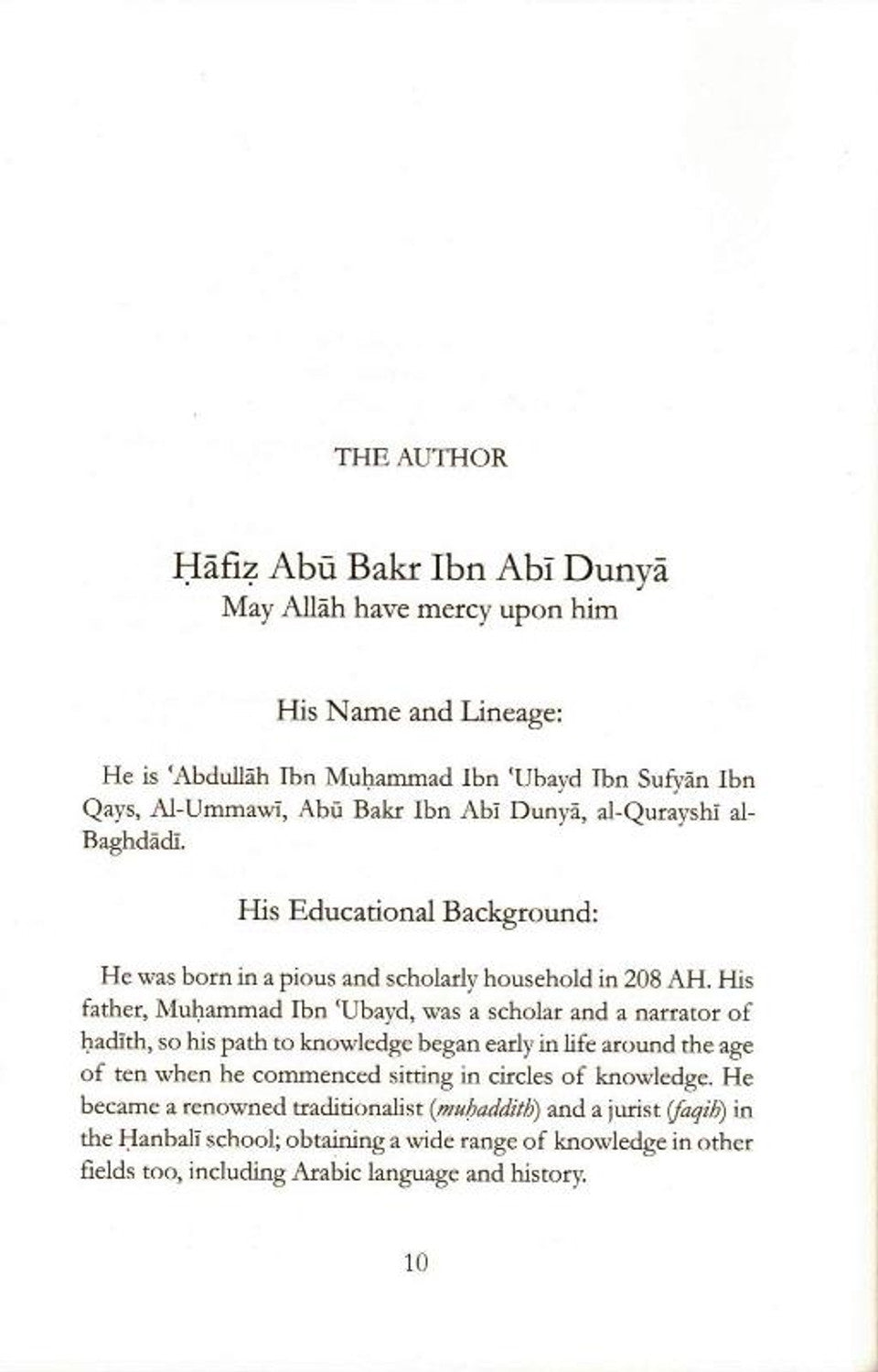 Patience and Perseverance By AL-HAFIZ IBN ABI AL-DUNYA