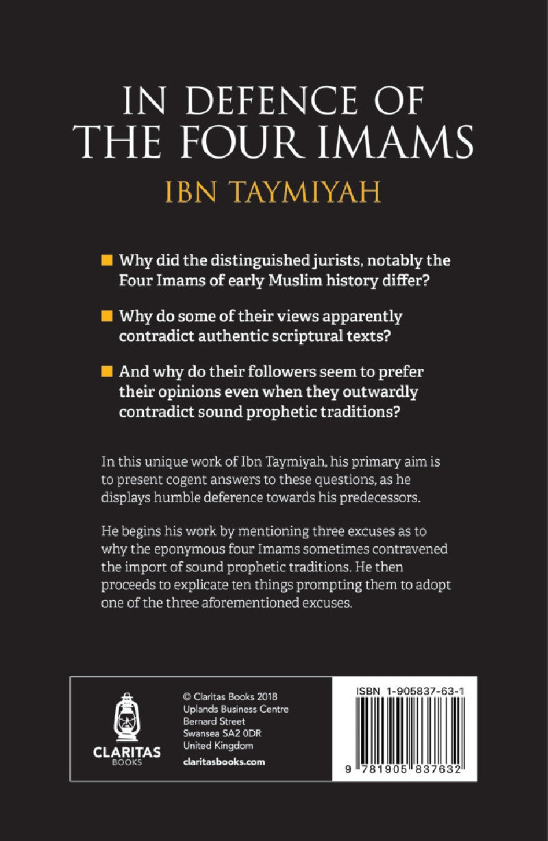 In Defence of the Four Imams – Islamic Fiqh Book by bn Taymiyah