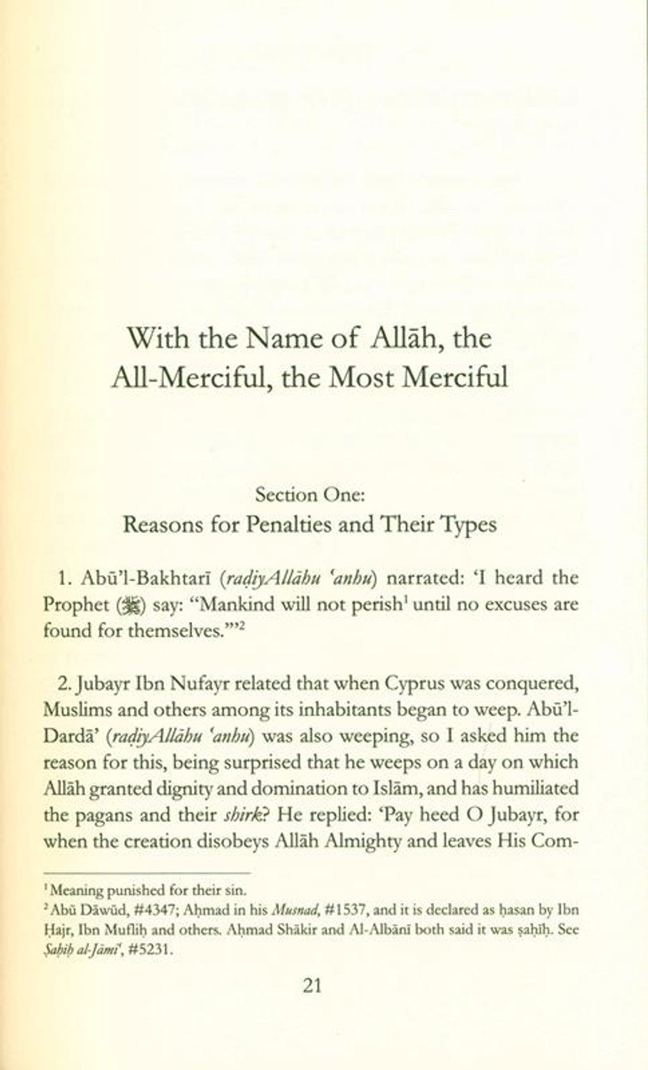 Perished Nations Book of Penalties | Al-Hafiz Ibn Abi Al-Dunya