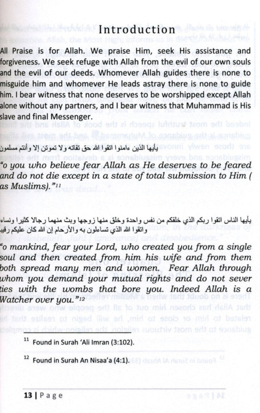 The Essential Matters Of Tawheed: For The New Muslim