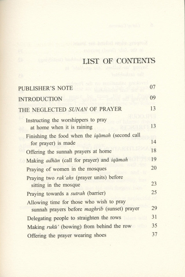 The Neglected Sunan of Prayer by Sameh Strauch