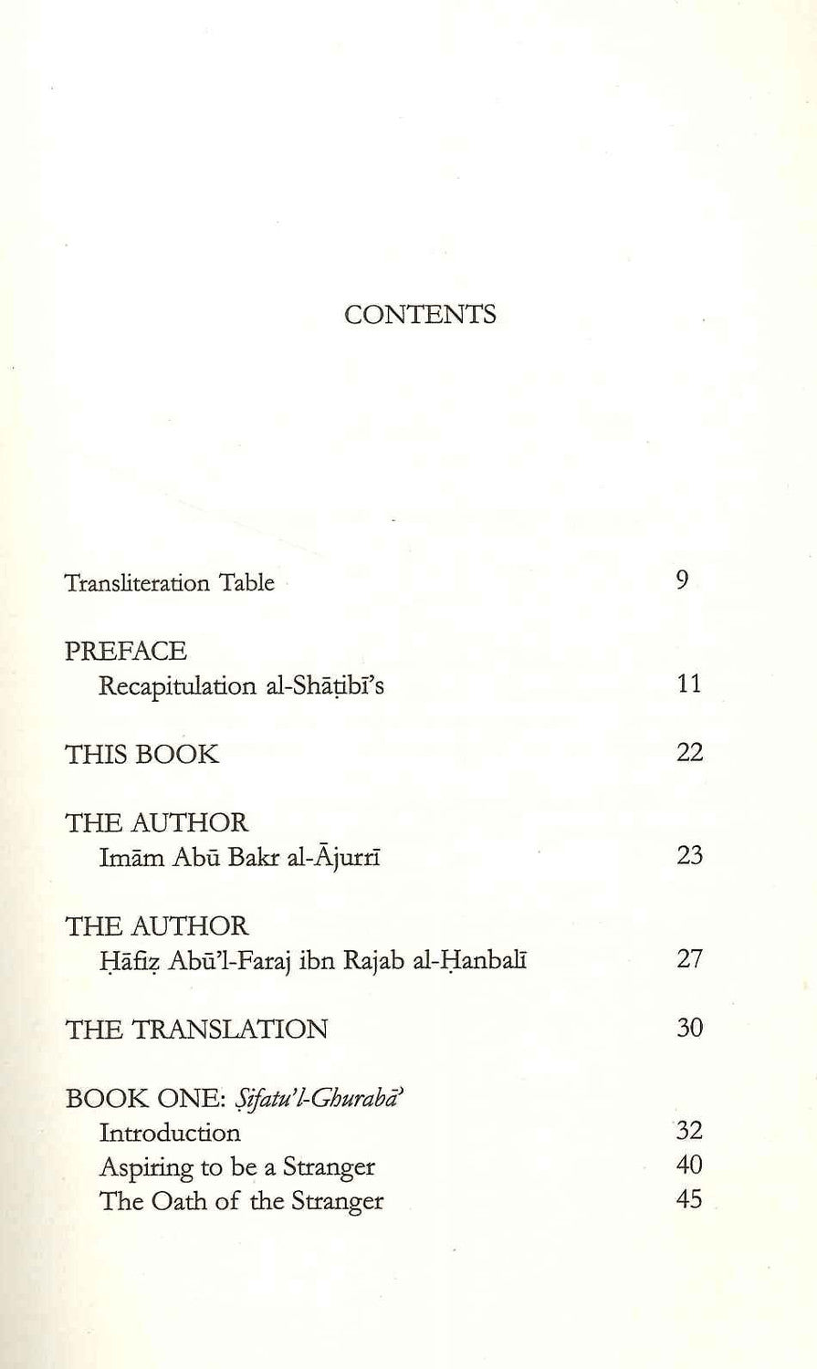 The Journey of the Strangers By Ibn Rajab Al-Hanbali