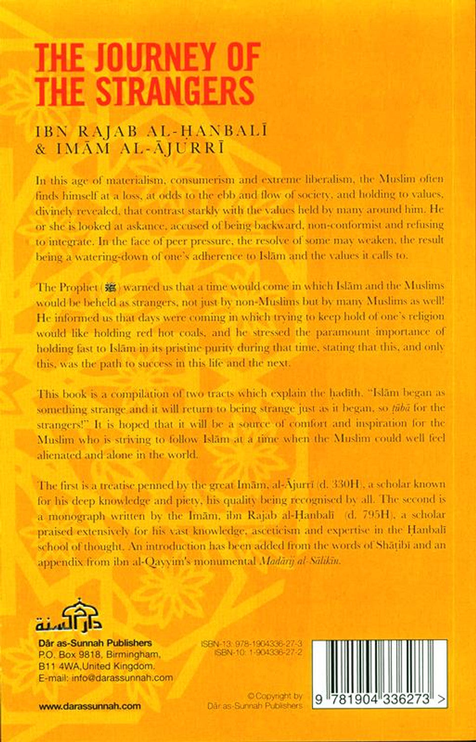 The Journey of the Strangers By Ibn Rajab Al-Hanbali