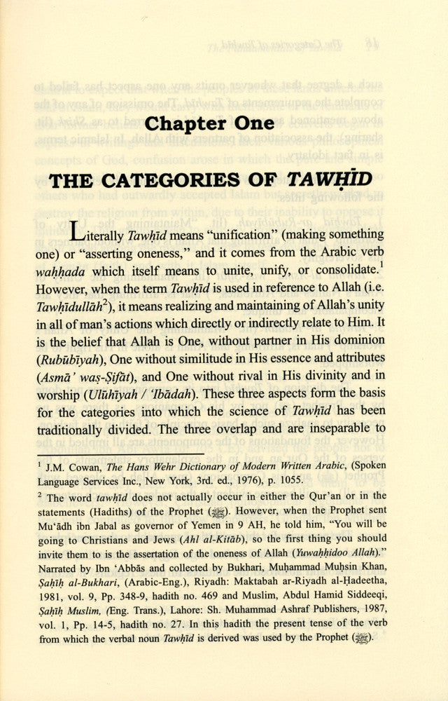 The Fundamentals of Tawheed : Islamic Monotheism