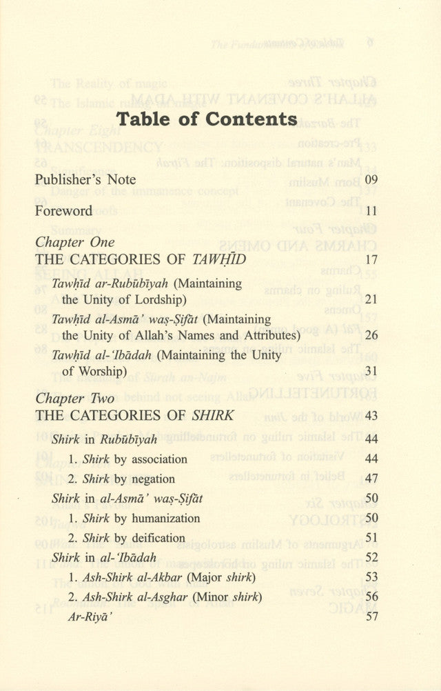 The Fundamentals of Tawheed : Islamic Monotheism