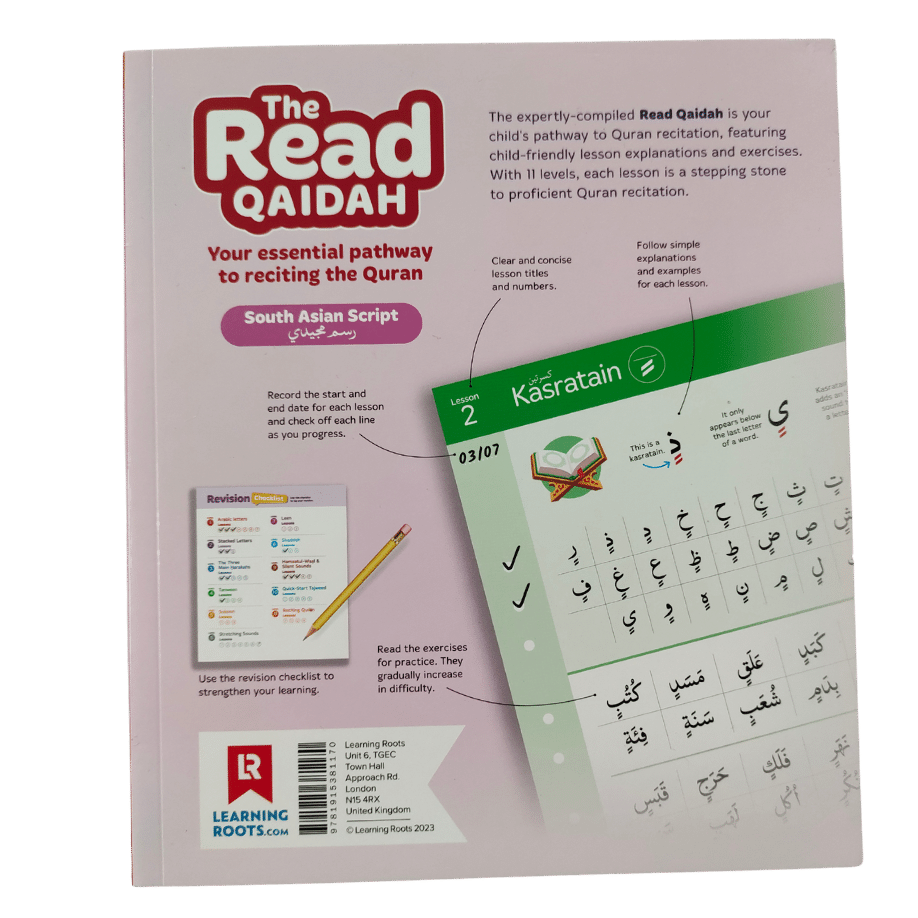 The Read Qaidah – South Asian Script (Soft Cover) | Learn Qur’an Reading Step by Step