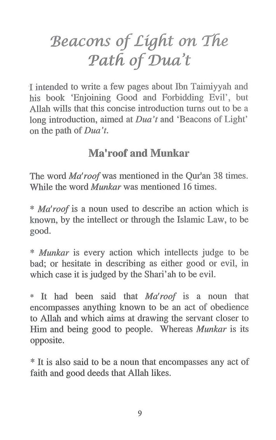 Enjoying Good Forbidding Evil by Sheikh Al Islam Ibn Taimiyyah