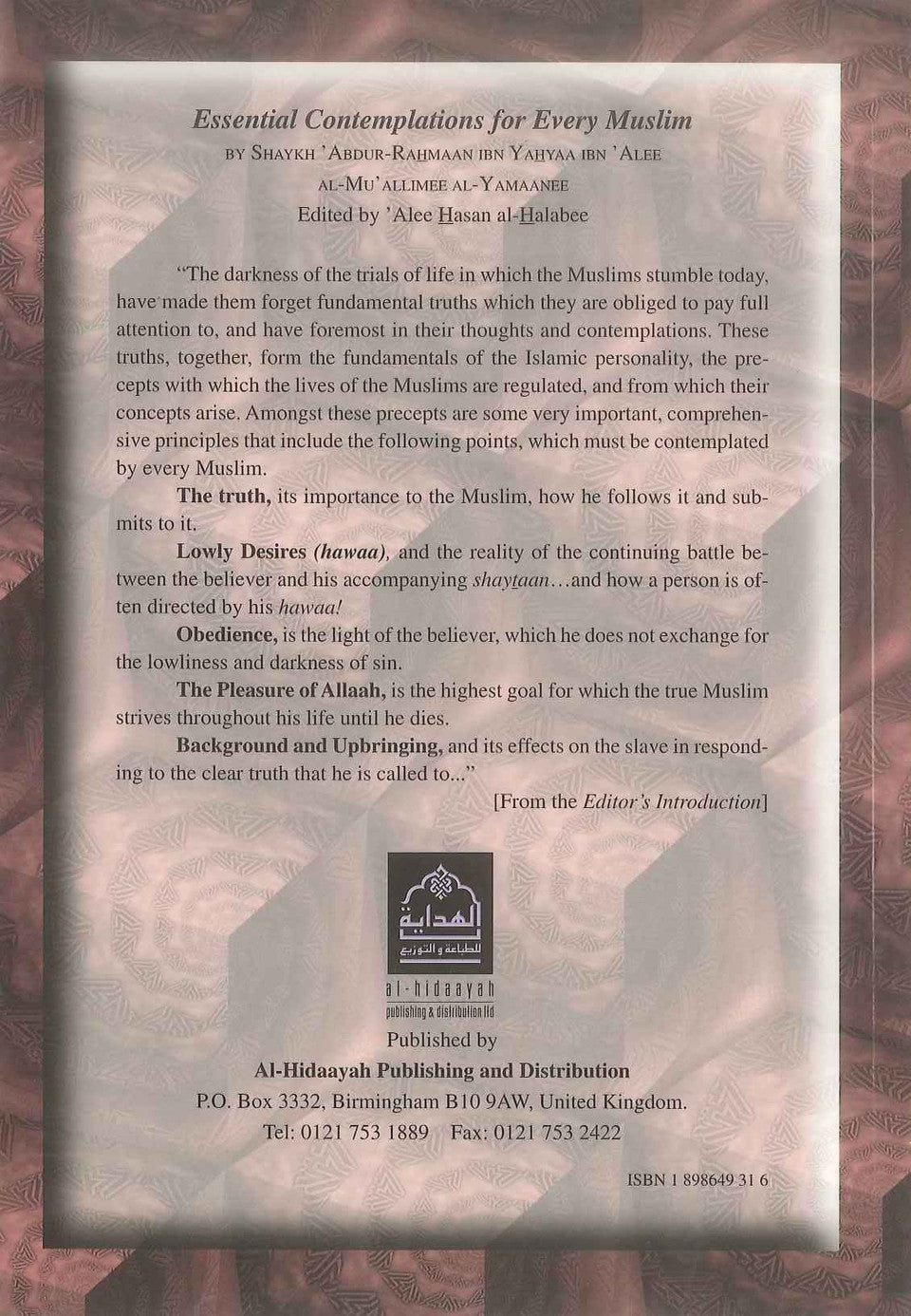 Essential Contemplations for Every Muslim by Al-Mu'allimee Al-Yamaanee – Islamic Guidance & Reflections