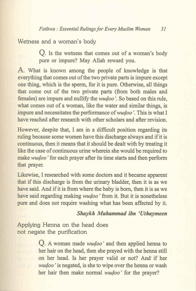 Fatawa Essential Rulings for Every Muslim Woman