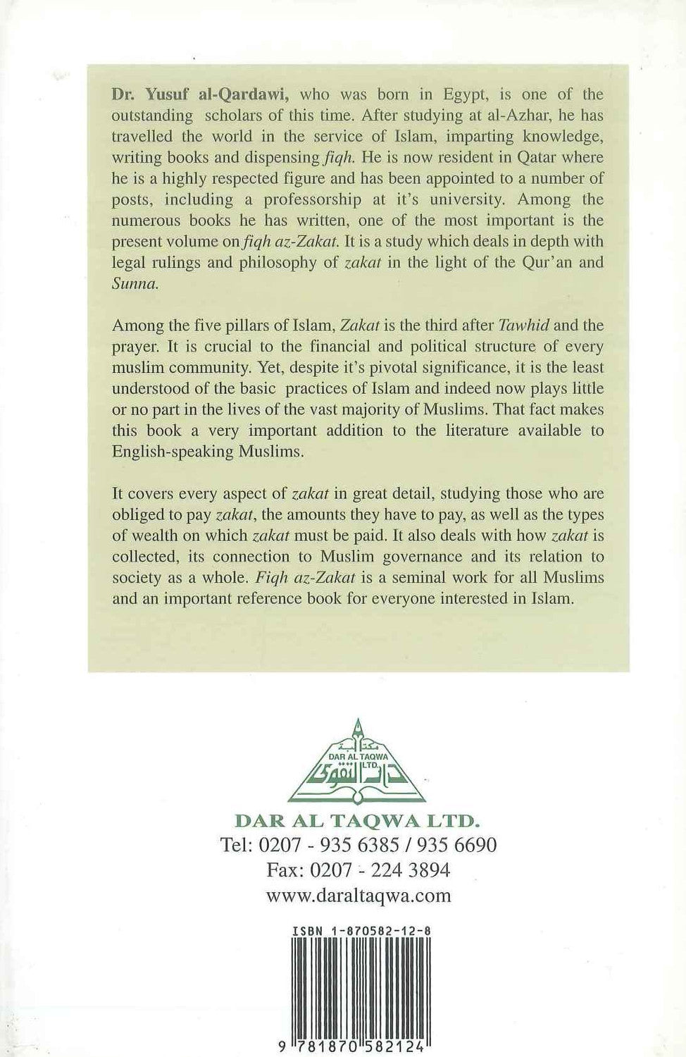Fiqh Az-Zakat: A Comparative Study – Yusuf al-Qaradawi (English Edition)