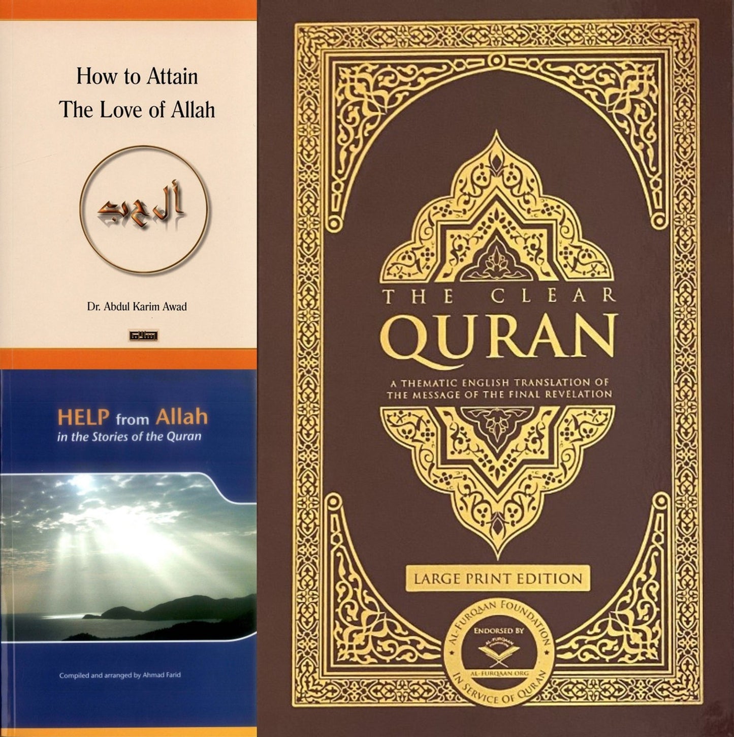 The Clear Quran English Only Large Print (Hardcover) + 2 Free Books