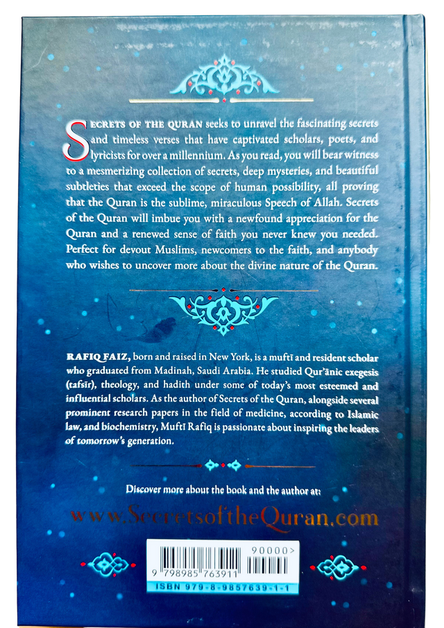 Secrets of the Quran — Hardcover Edition by Rafiq Faiz | Exploring Hidden Gems & Deep Insights of the Qur’an (230 Pages)