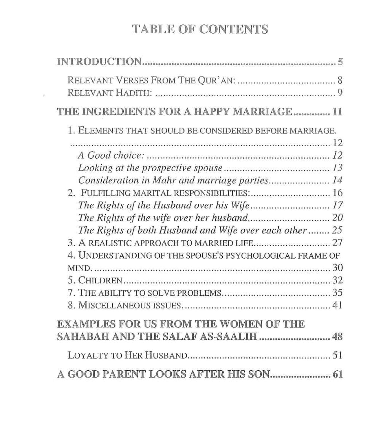 The Ingredients For A Happy Marriage | Sheikh Nasir Al-Omar