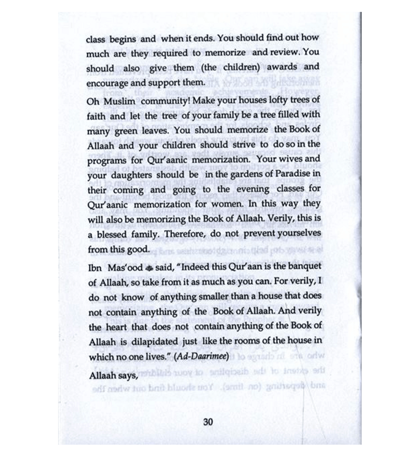 Our Children And Memorization of The quran by Darussalam Research Division