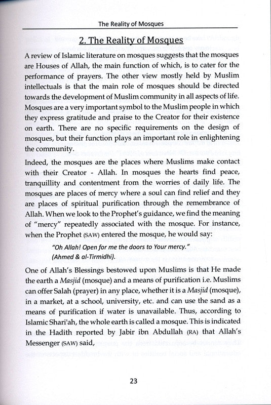 The Role of the Mosque in 21st Century Britain – Islamic Insight on Mosques & Community Life | Dr Abdul Karim Awad (Message Of Islam, Softcover, 173 Pages)