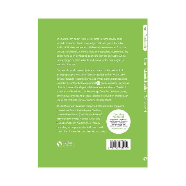 Islamic Studies: Textbook 4 – Learn About Islam Series | Safar Publications | English Islamic Curriculum (Softcover, 168 Pages)