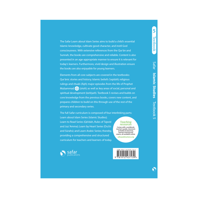 Islamic Studies: Textbook 5 – Learn About Islam Series | Safar Publications | English Islamic Curriculum (Softcover, 168 Pages)