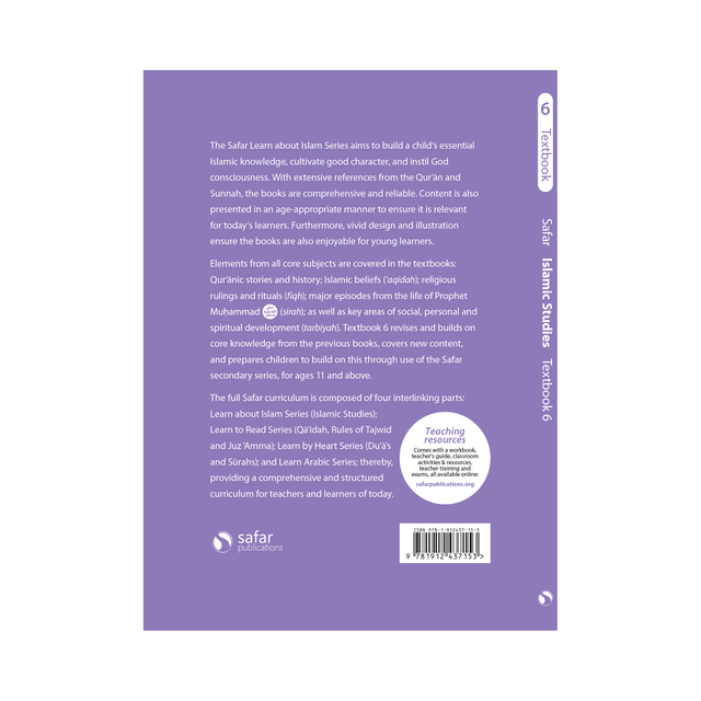 Islamic Studies: Textbook 6 – Learn About Islam Series | Safar Publications | English Islamic Curriculum (Softcover, 168 Pages)
