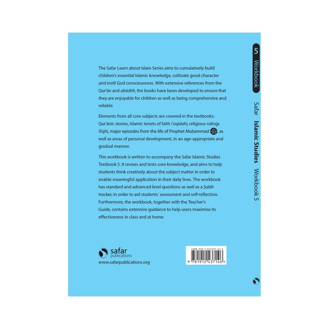 Islamic Studies: Workbook 5 – Learn About Islam Series | Safar Publications | Practice & Review Workbook (Softcover, 152 Pages)