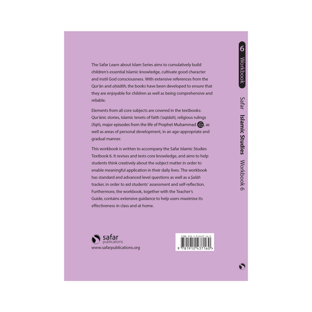 Islamic Studies: Workbook 6 – Learn About Islam Series | Safar Publications | Practice & Review (Softcover, 152 Pages)
