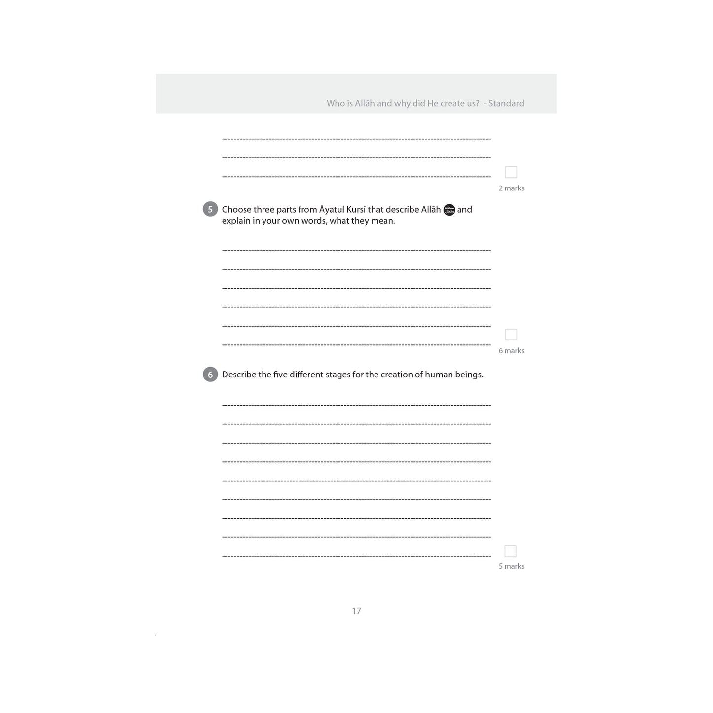 Islamic Studies: Workbook 6 – Learn about Islam Series