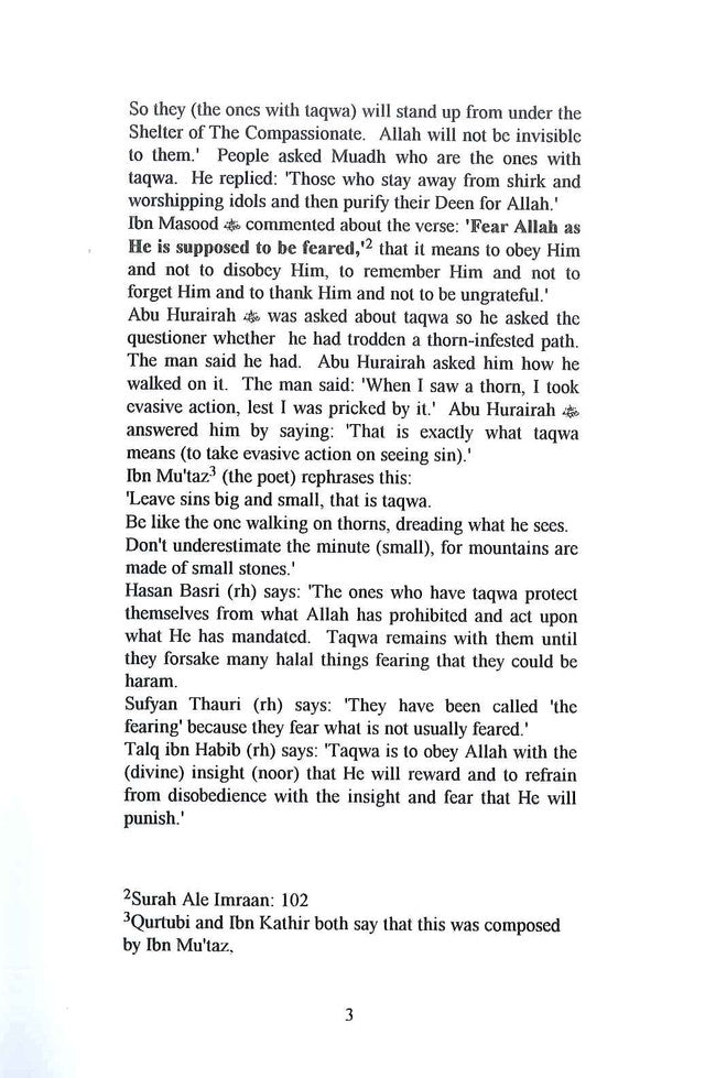 TAQWA: The Provision of the Believers| Imam Ghazali, Imam Jawziya, Iman Hanbali