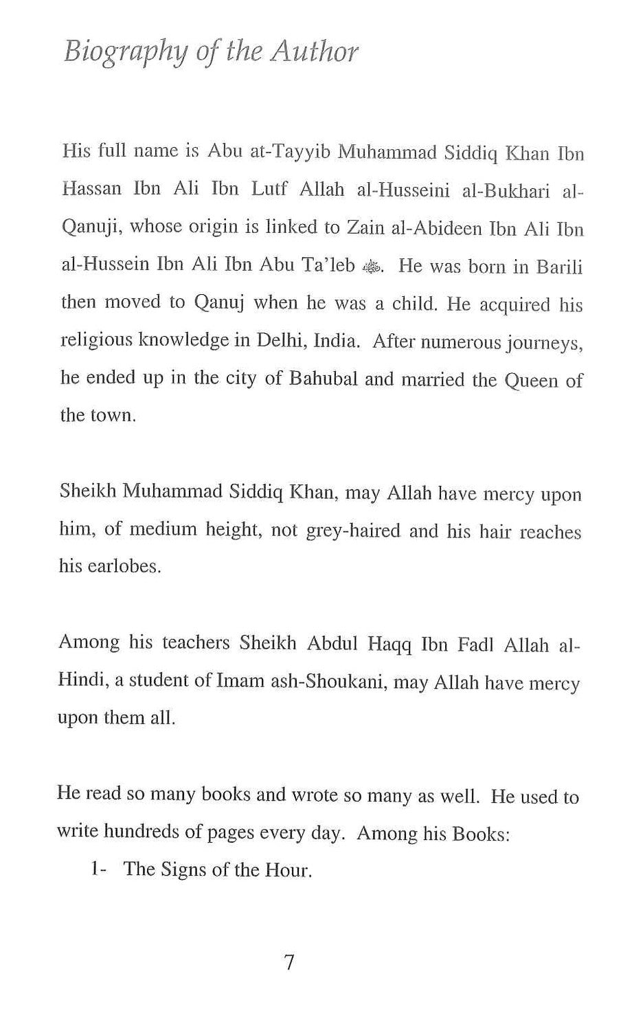 Time Is Running Out |Imam Siddiq Hassan Khan