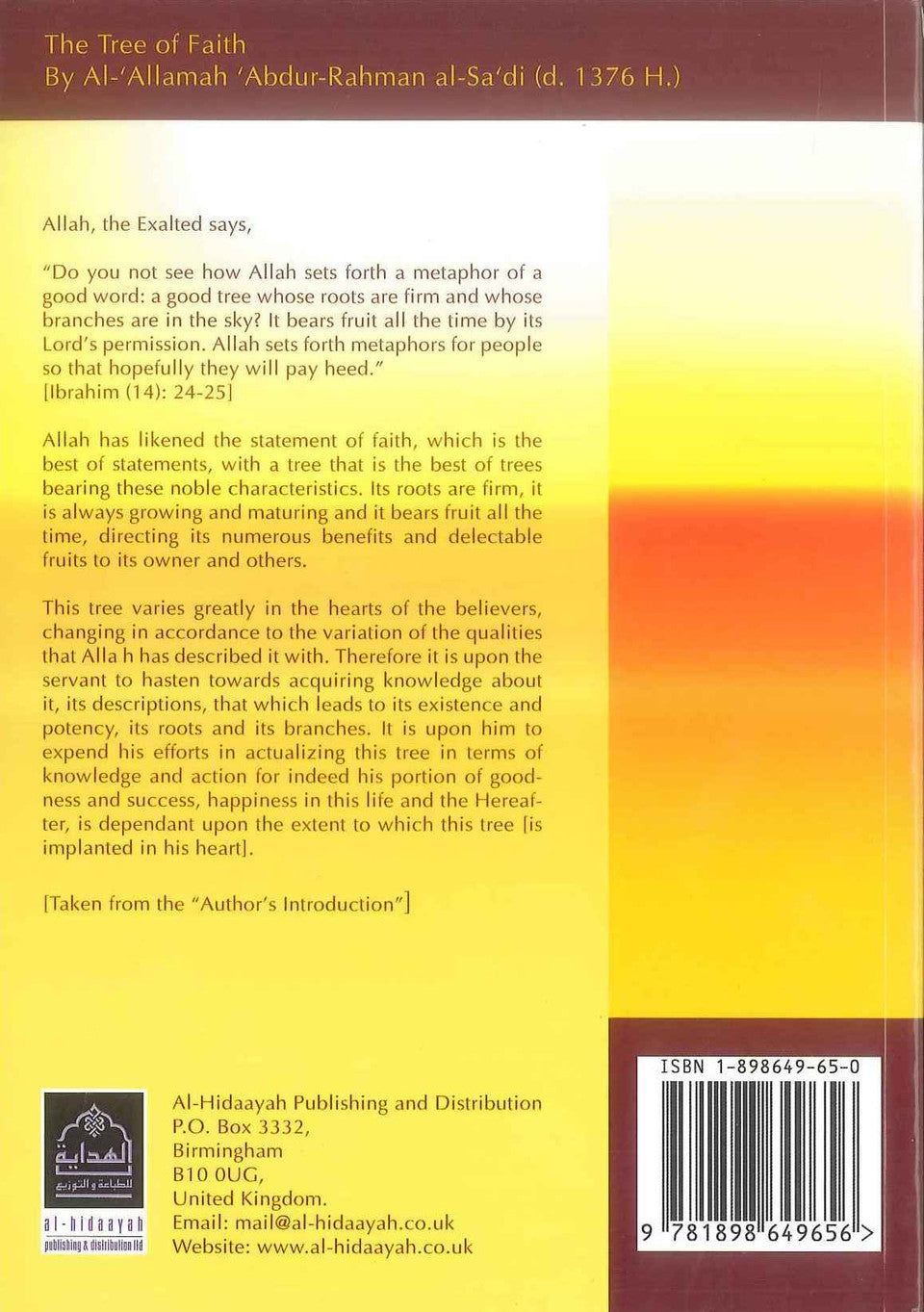 “The Tree of Faith – Islamic Book on Iman and Spiritual Growth”