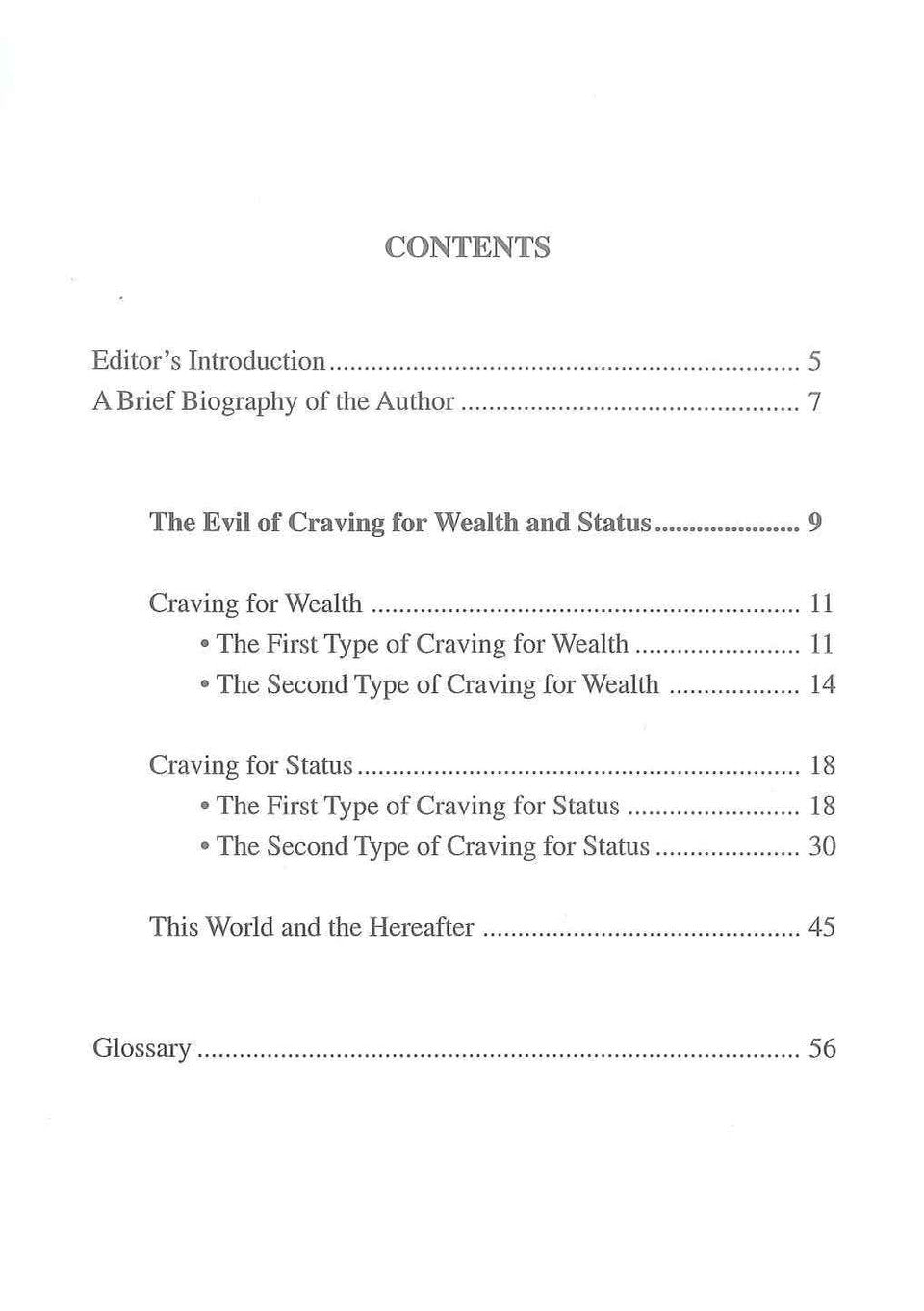 “The Evil of Craving for Wealth and Status – Islamic Book on Greed & Worldly Desires”