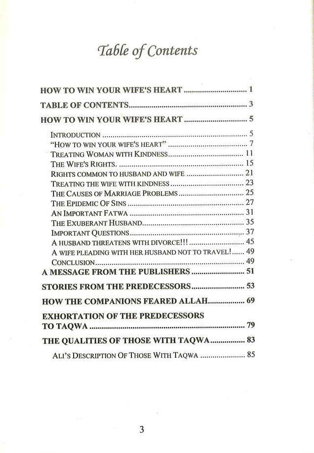 Winning the heart of your Wife