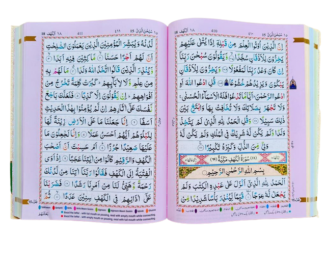 Colour Coded Quran with Colour Coded Manzils – Large Size- Persian/Urdu Script Tajweed