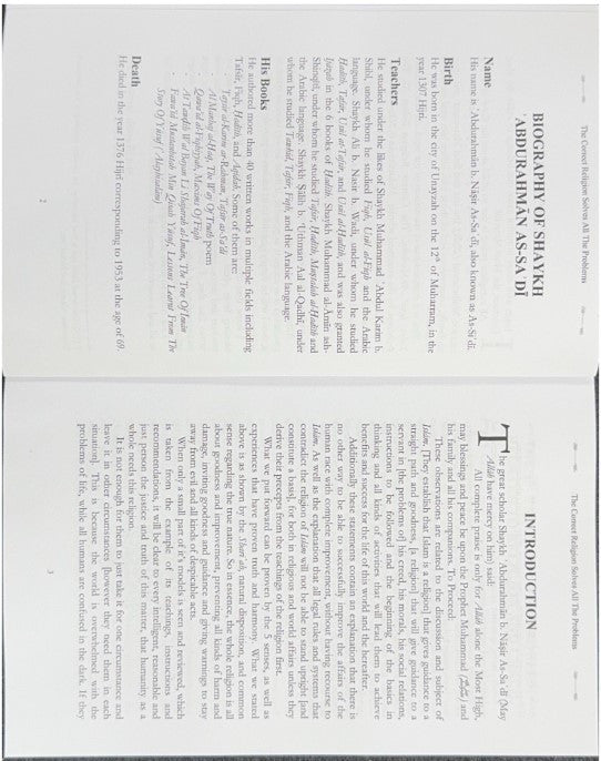 The Correct Religion Solves All the Problems – Islamic Solutions for Modern Life