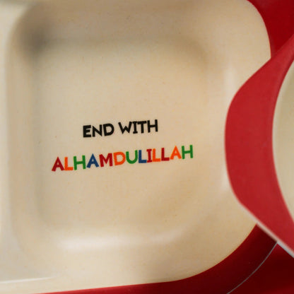 Arabic Alphabet Children’s Tableware Set – Islamic Kids Dining & Learning Set