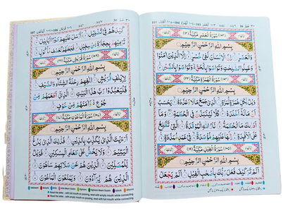 Colour Coded Quran with Colour Coded Manzils – Large Size- Persian/Urdu Script Tajweed