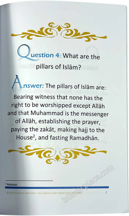 30 Questions & Answers for Children on Aqidah & Sirah