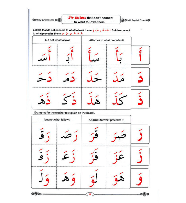 Easy Quran Reading with Baghdadi Primer (Arabic/English) –Arabic for Beginners