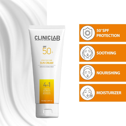 ClinicLab 50 SPF Protector Sun Cream 50ml – High Protection Sunscreen for Face & Body