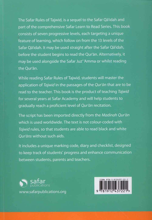 Rules of Tajwid – Learn to Read Series | Tajwīd Fundamentals for Qur’an Recitation (Softcover, 113 Pages)
