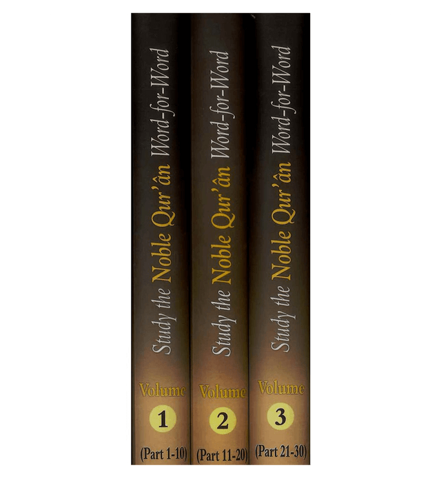 Study the Noble Quran Word for Word – 3 Volume Set |English Quran Translation by Muhsin Khan