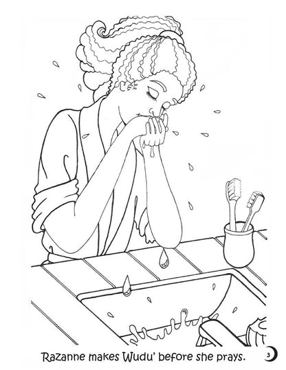 A Day With Razanne Coloring Book — Islamic Children’s Coloring Book (Paperback)