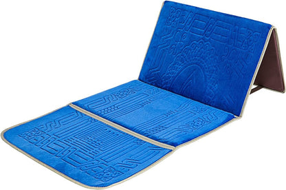 Prayer Mat with Back Support – Foldable Reclining Janamaz with Cushion Seat