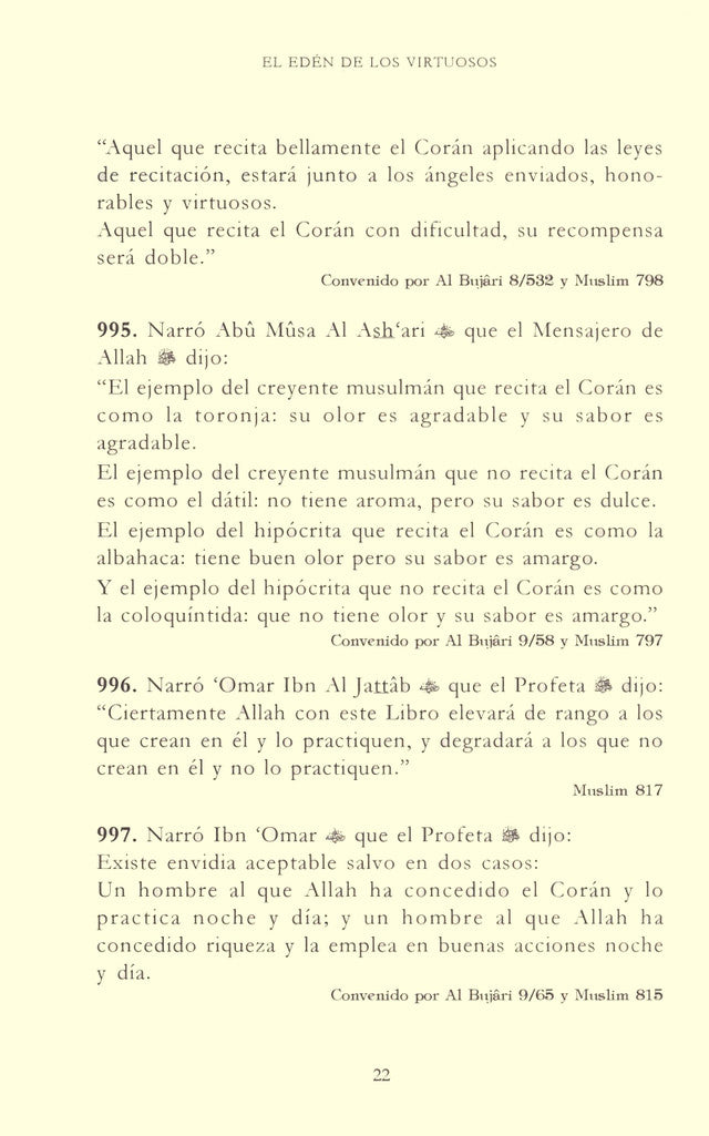 Spanish: El Edén de los Virtuosos – Riyad-us-Saliheen (2 Volume Set) – Authentic Hadith Collection