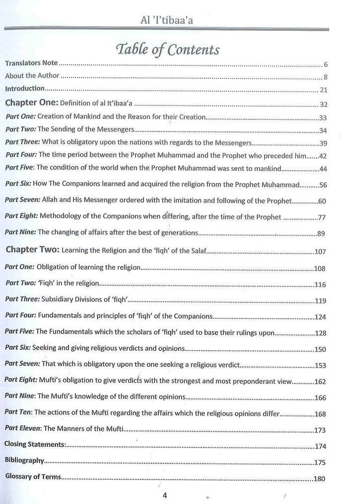 Al-I'Tibaa'A and the Principles of Fiqh of the Salaf by Shaykh Wasiullah Muhammad Abbaas-islamicbrands