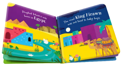 Baby's First Magic Set – Prophet Yunus & Musa Islamic Waterproof Bath Books for Babies