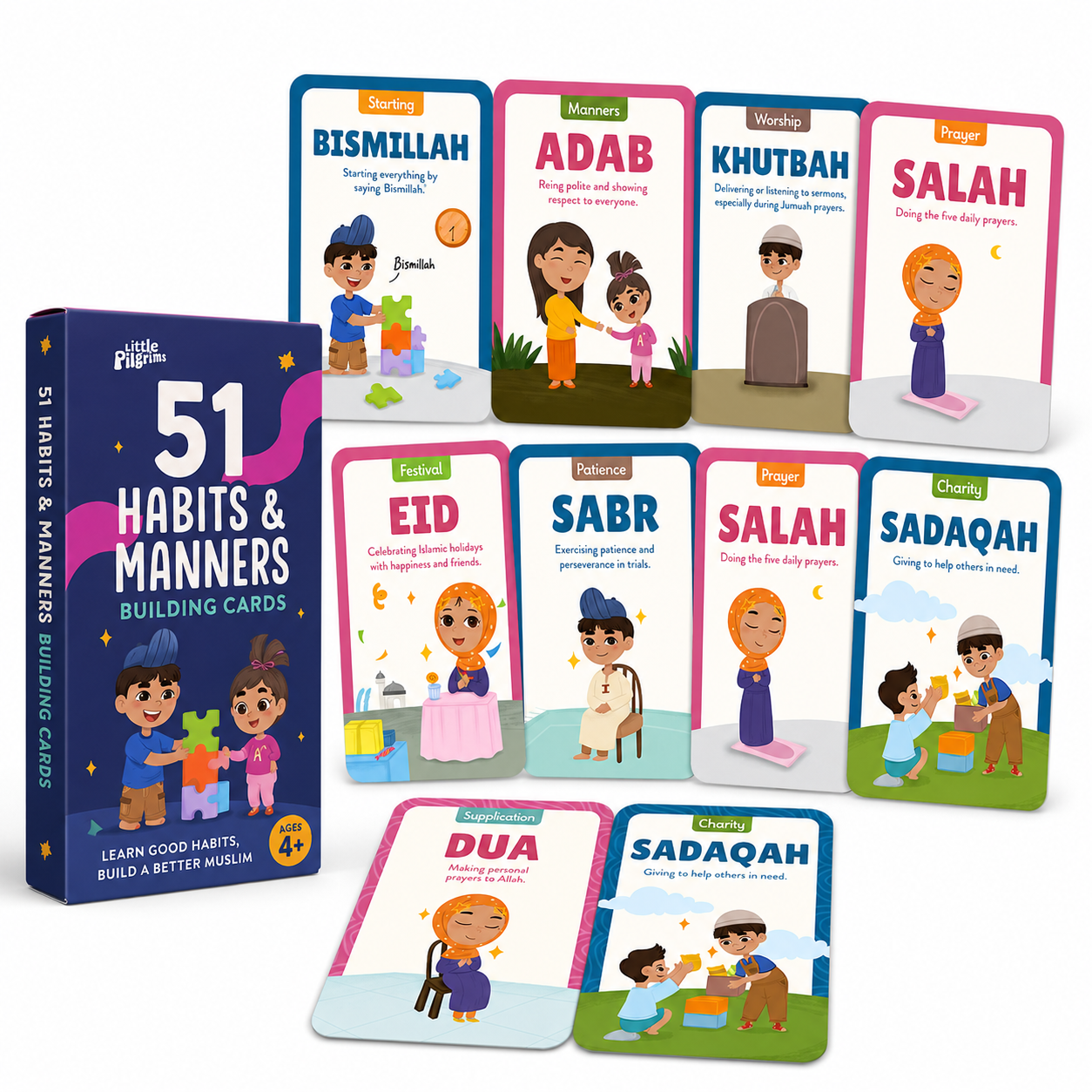 Best Behaviours Cards (Habits and Manners) | Islamic Flash Cards for Kid-islamicbrands.org