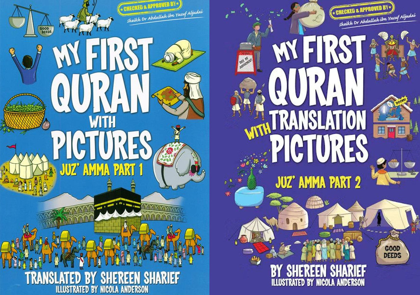 Bundle of 2 Books | My First Quran with Pictures (Juz’ Amma) – Illustrated Children’s Qur’an Set-Islamicbrands