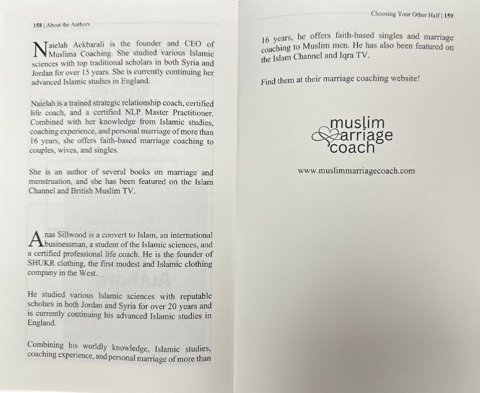 Choosing Your Other Half | Muslim Marriage Guide | Spouse Selection-islamicbrands.org
